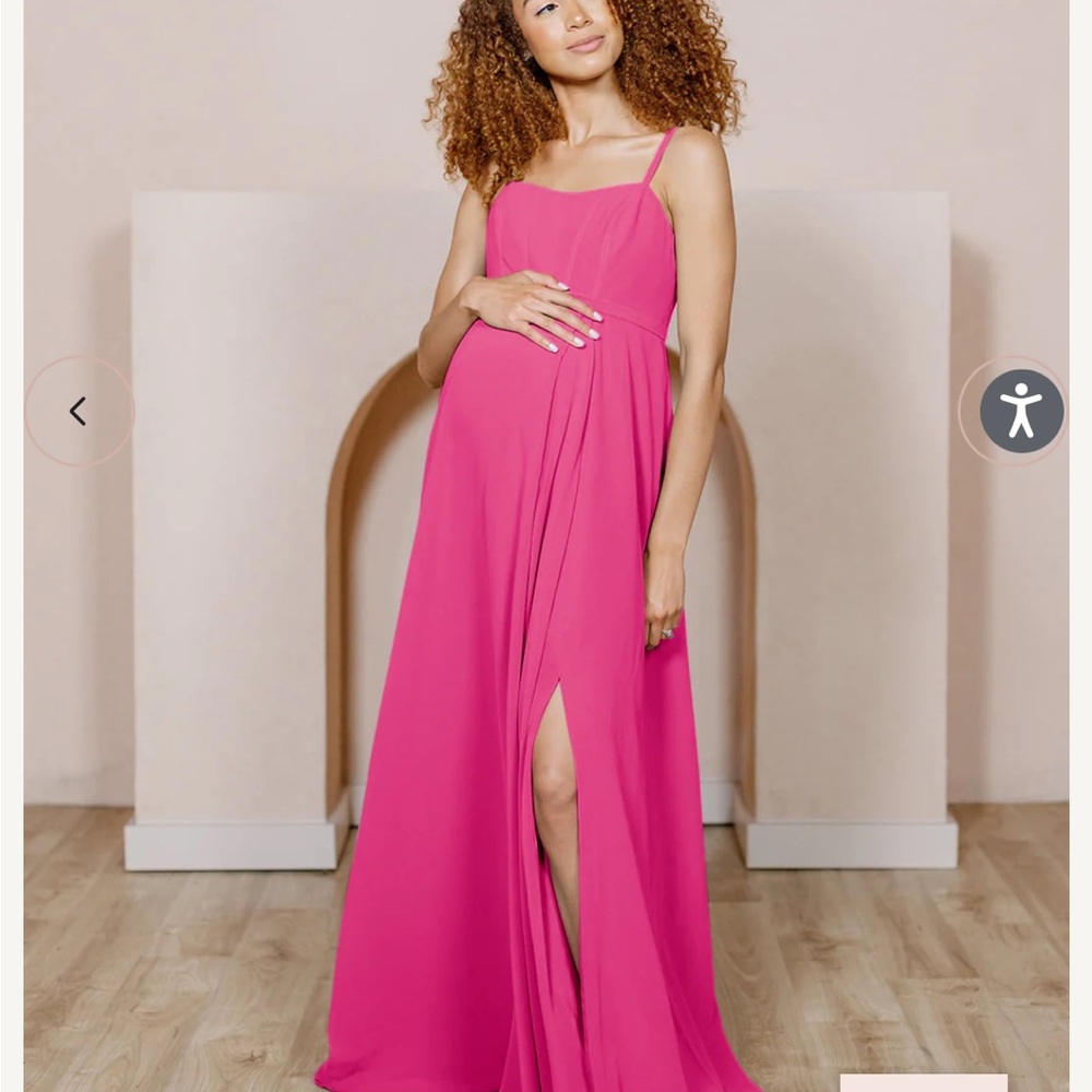 Elegant Pink Maternity Gown